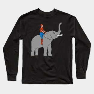 Elephant Rider Long Sleeve T-Shirt